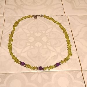 Peridot and Amethyst Necklace